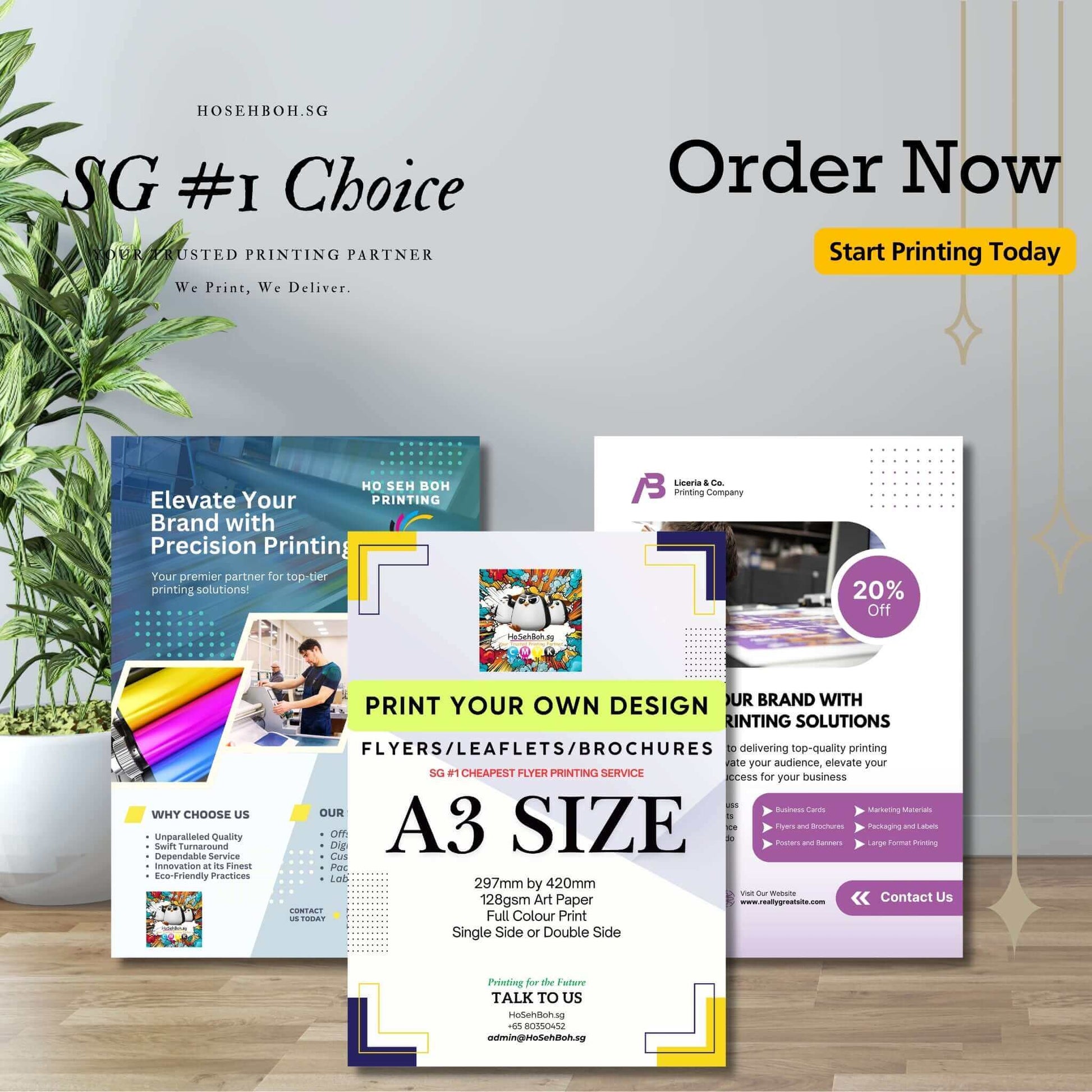 A3 size flyer printing advertisement showcasing vibrant designs and quality service in Singapore. Elevate your brand today!
