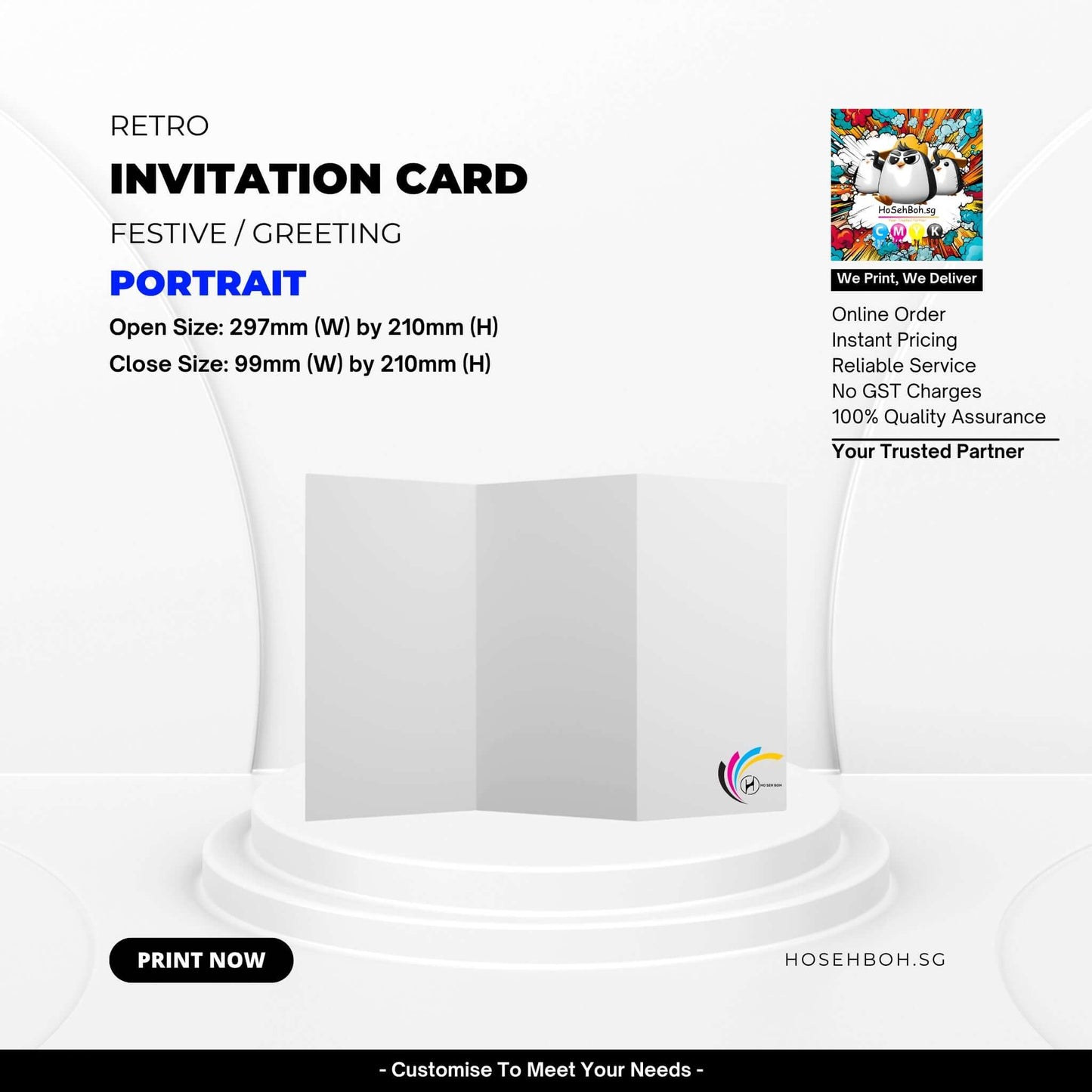 Buy Customise Festive Greeting Cards Singapore - HoSehBoh.sg