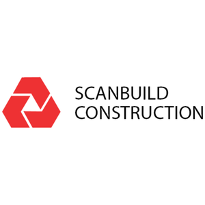 Scanbuild Construction logo, associated with Ho Seh Boh Group, showcasing modern construction services.