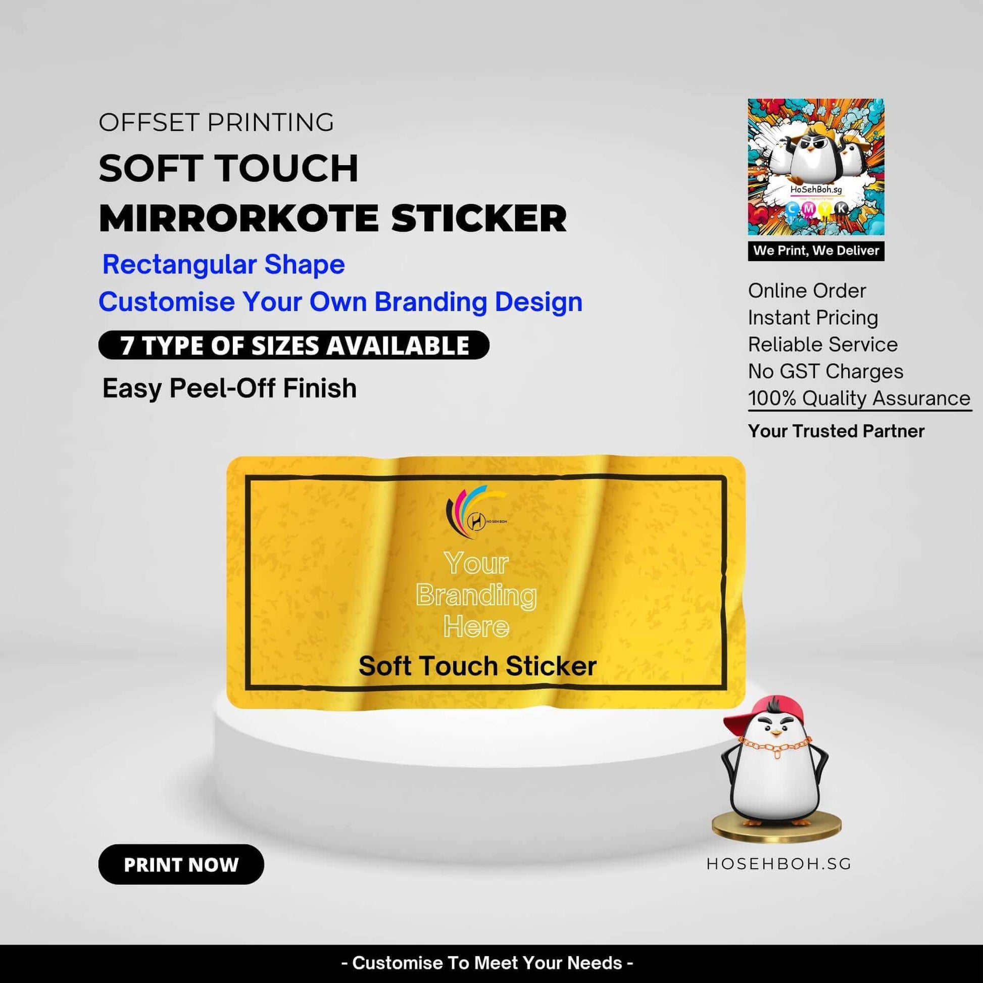 Where to print Soft Touch Mirrorkote Sticker in Singapore near me