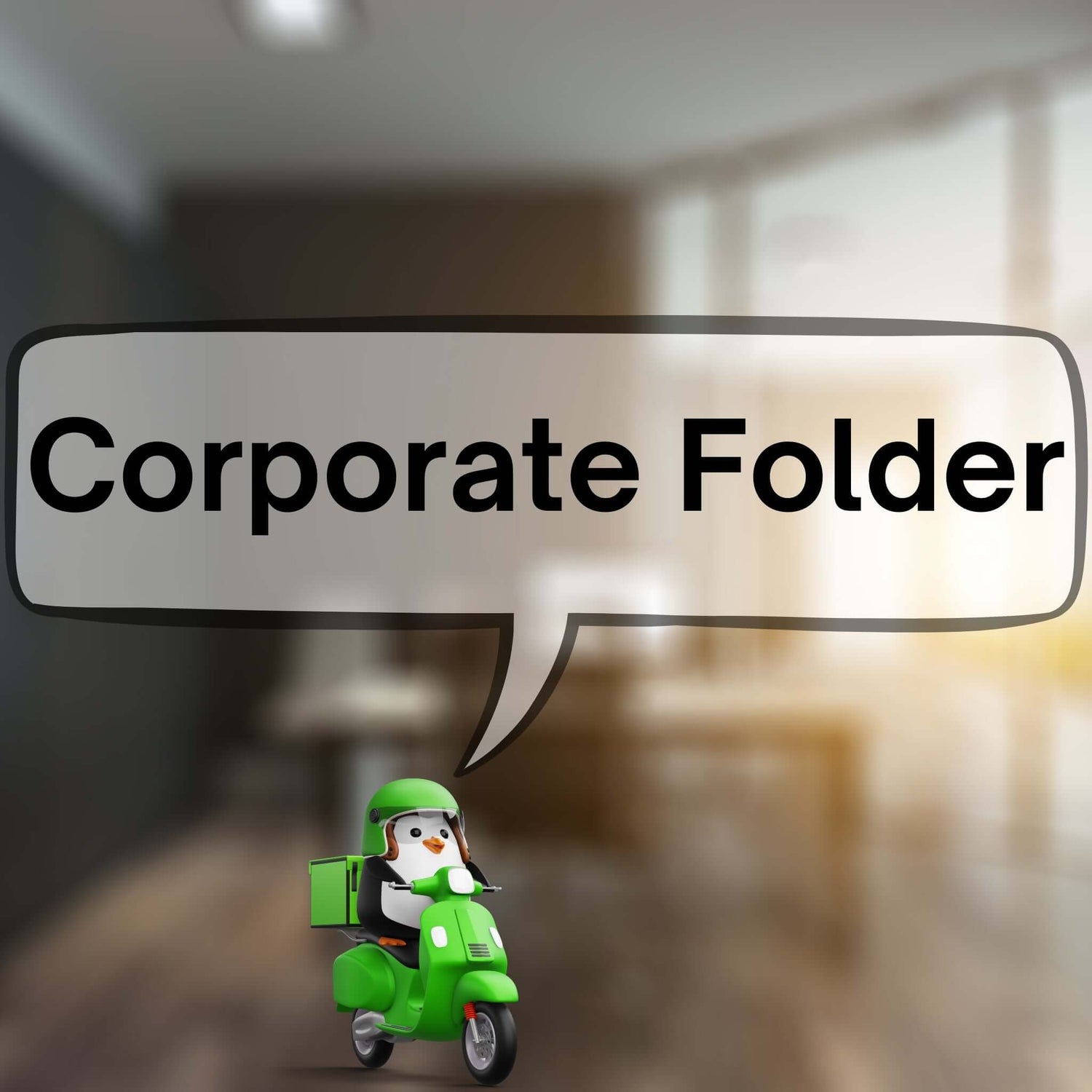 Custom corporate folder printing for organized document presentation.