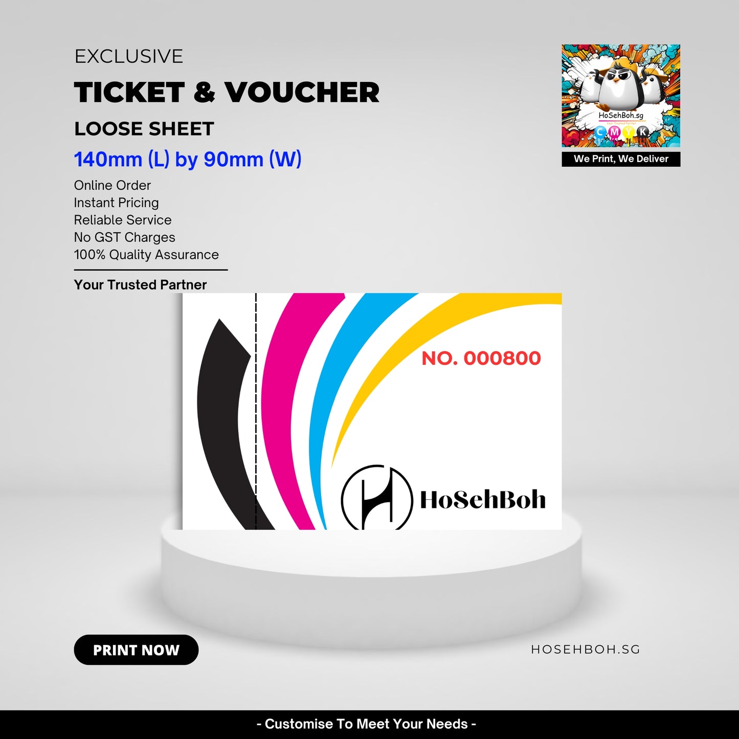 Print Customise Tickets Vouchers Singapore;