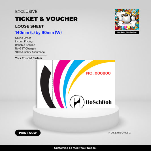 Print Customise Tickets Vouchers Singapore;