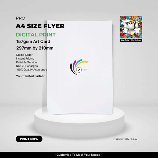 A4 Size Digital Flyers Printing Service Singapore to promote your businesses at affordable rate with custom specifciations