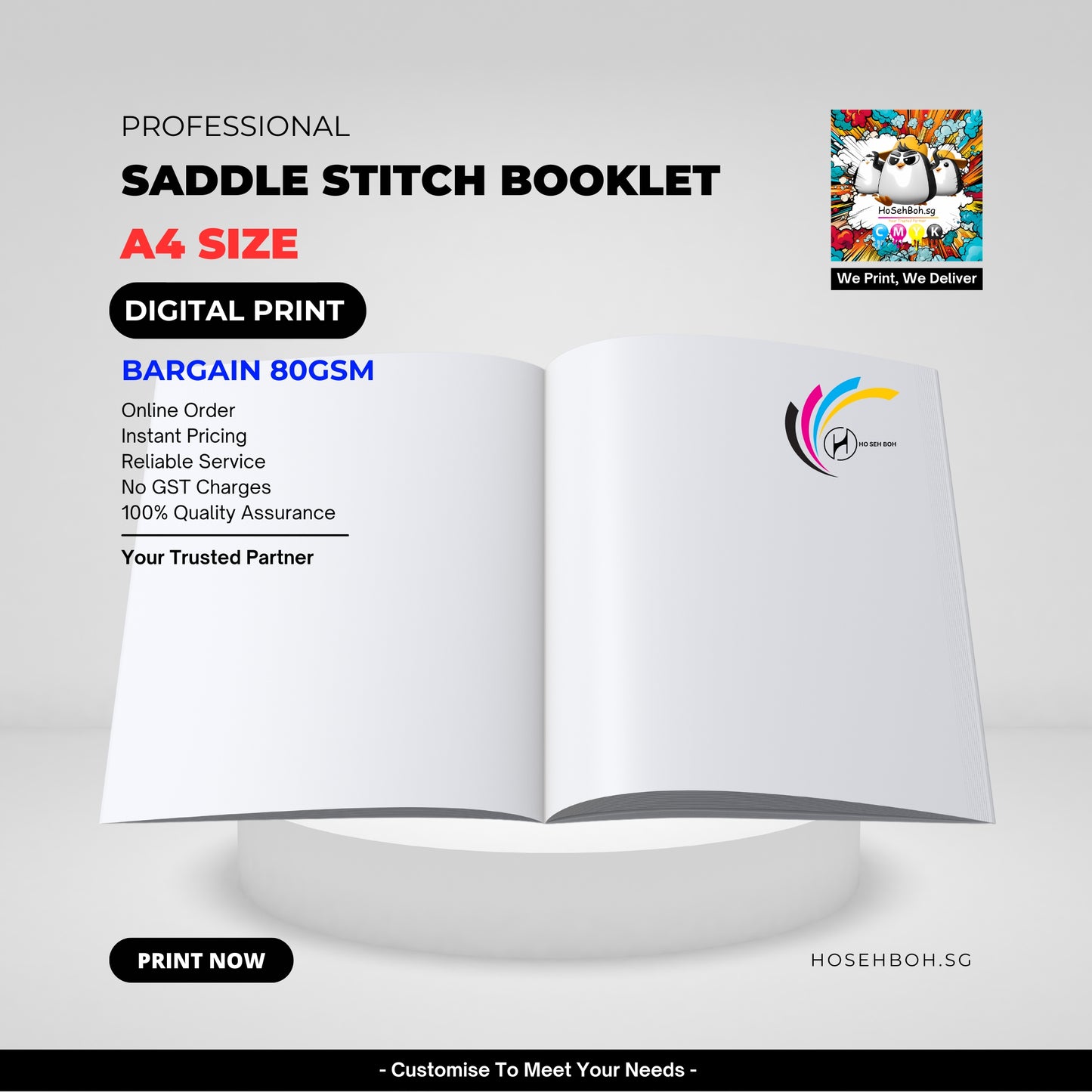 Digital Bargain Print - A4 Saddle Stitch Booklet