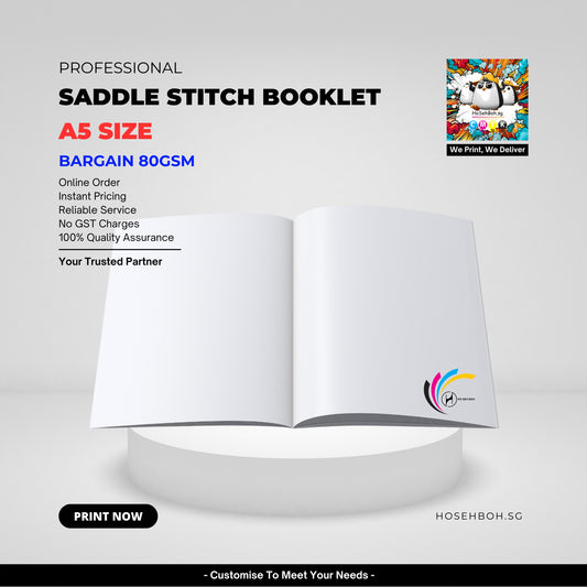 A5 Saddle Stitch Booklet - Bargain Print