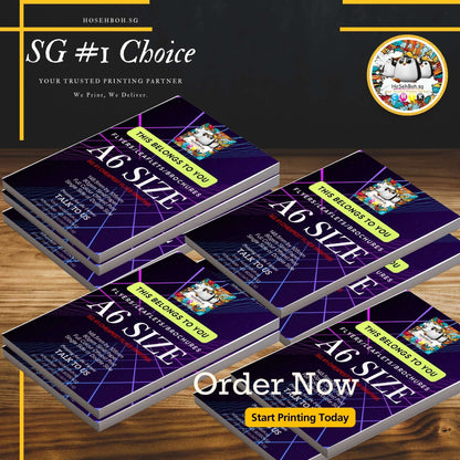 Design showcasing A6 bargain print flyers, highlighting cheap flyer printing in Singapore for effective marketing.