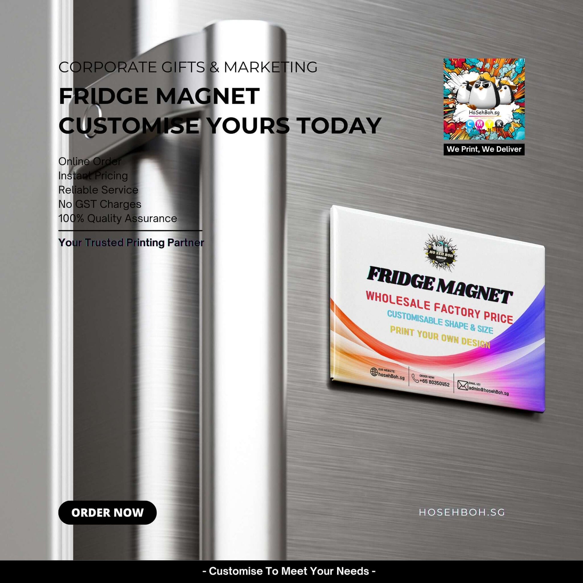 Fridge Magnet: Custom Fridge Magnet Printing Singapore for gifts and marketing, customizable designs available.