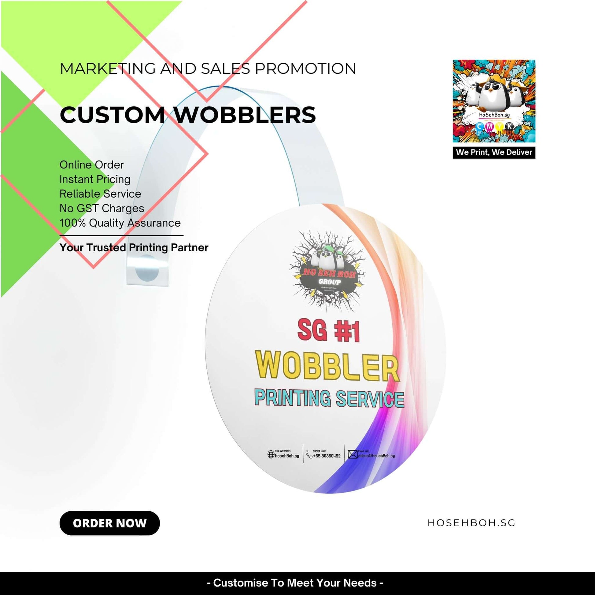 Custom Wobbler Printing Service in Singapore - Your Trusted Printing Partner at Ho Seh Boh Group.