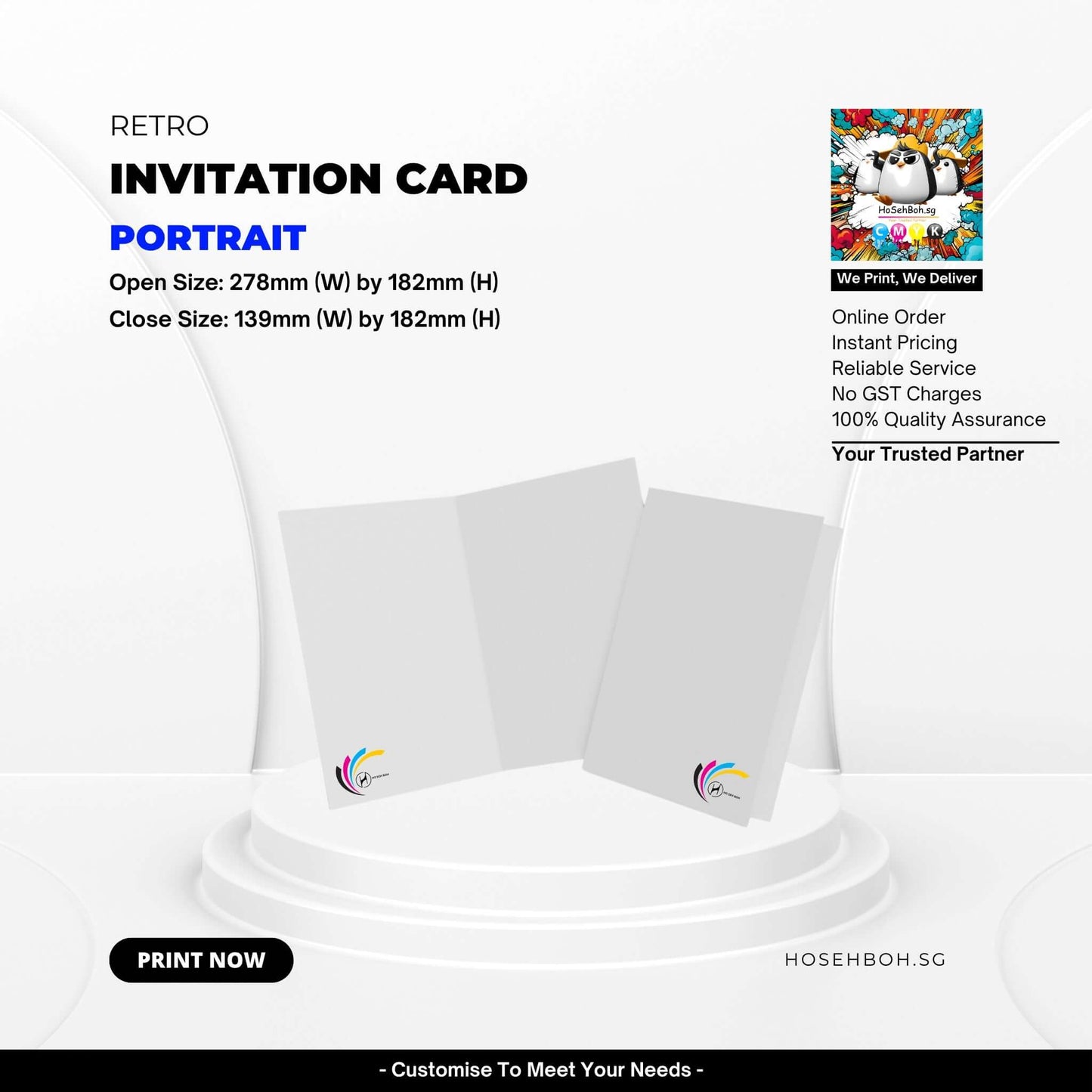 Print Invitation Cards Greeting Cards Singapore - HoSehBoh.sg