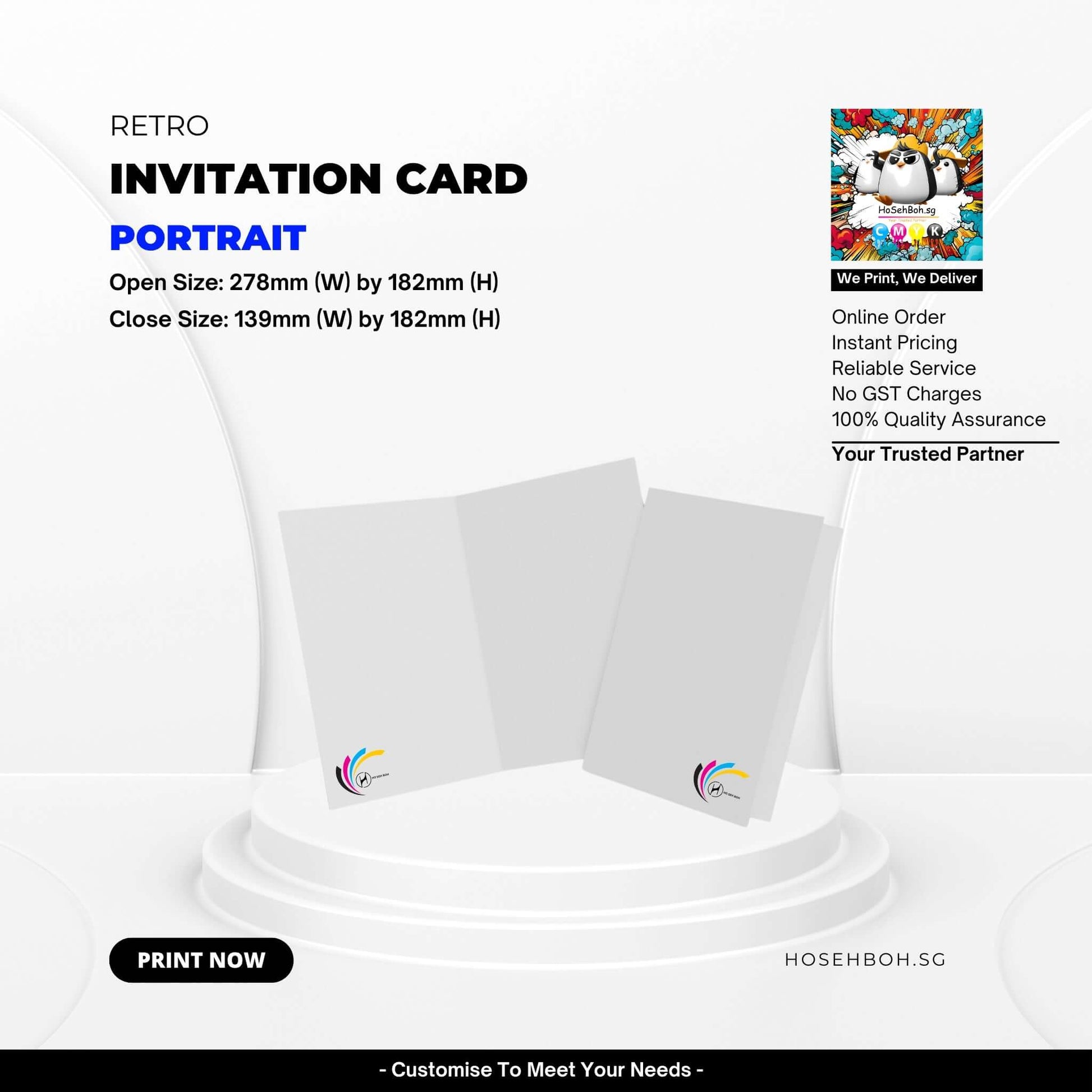 Print Invitation Cards Greeting Cards Singapore - HoSehBoh.sg