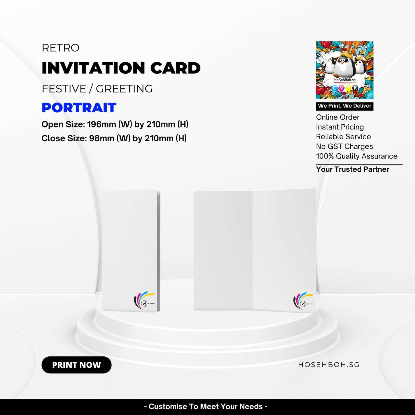 Personalise Greeting Cards Printing Singapore - HoSehBoh.sg