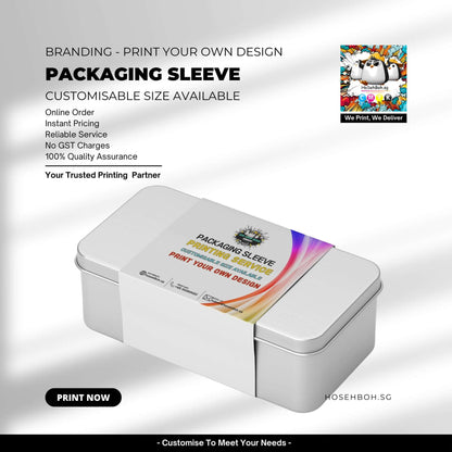 Packaging Sleeve Printing: Customizable size available for personalized packaging solutions.