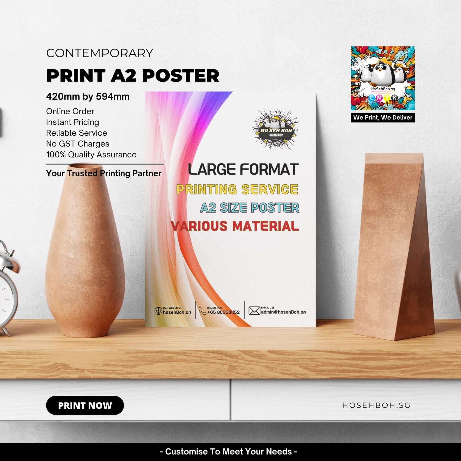 A2 Poster Printing Service | Exceptional Print Quality | Ho Seh Boh