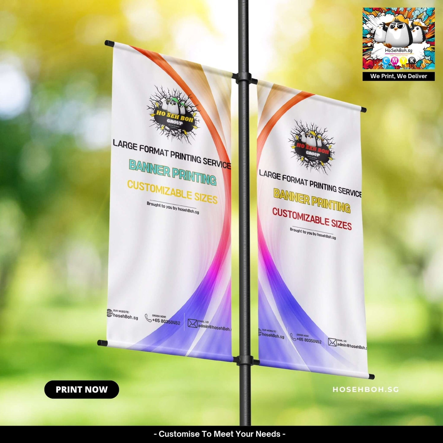 PVC Banner showcasing large format printing service and customizable sizes for vibrant outdoor displays.