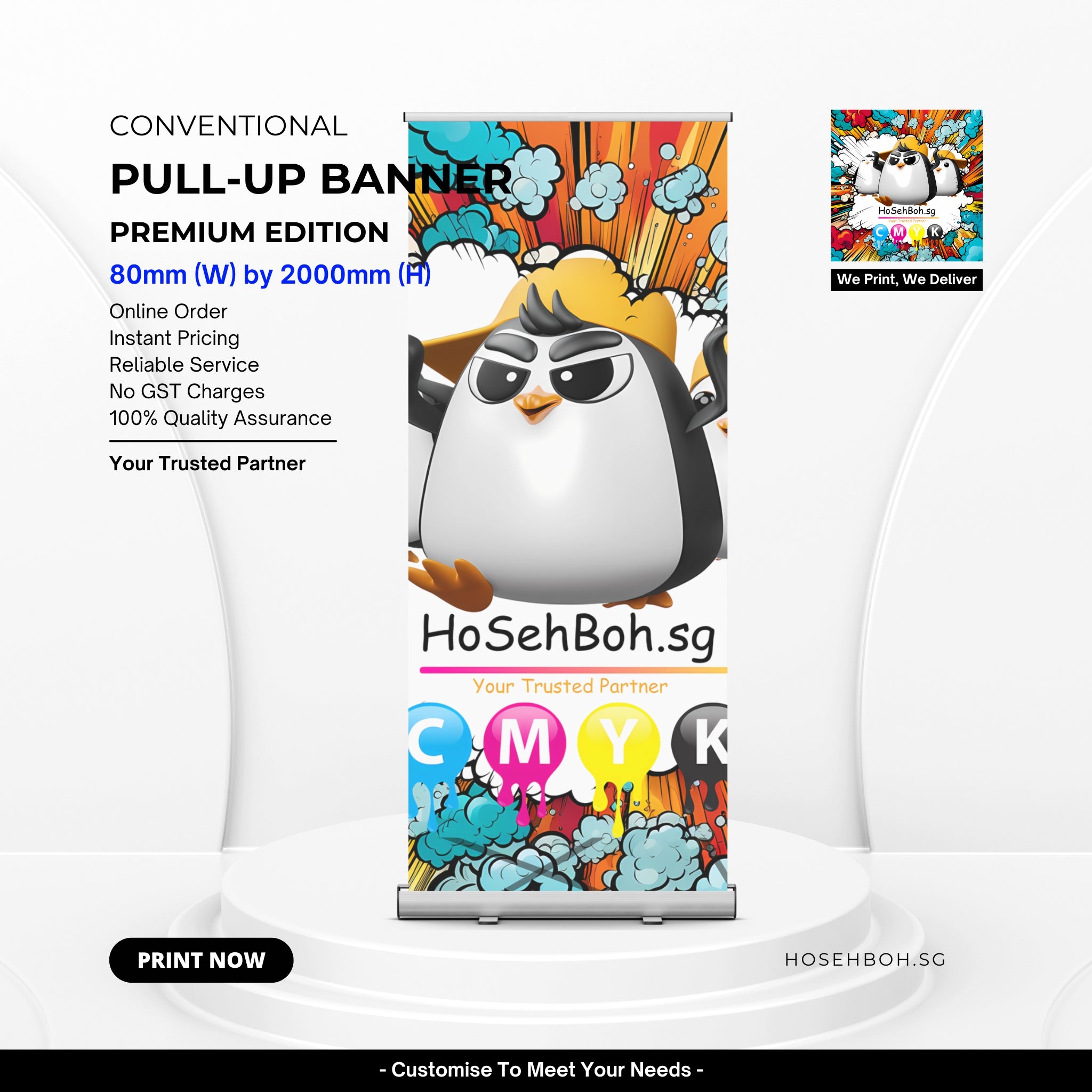 Print Pull Up Banner Singapore - HoSehBoh.sg