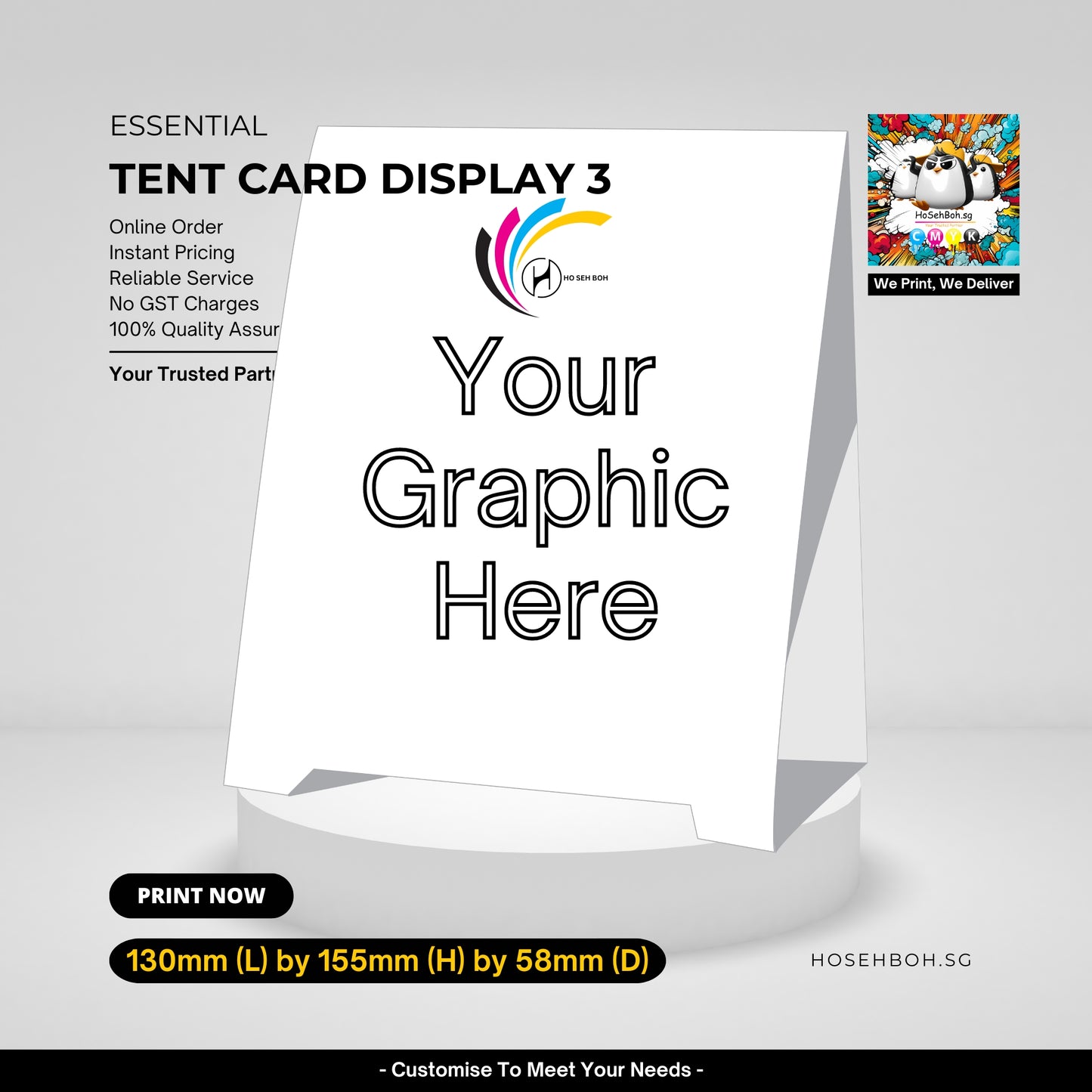 Wholesale Tent Cards Printing Singapore