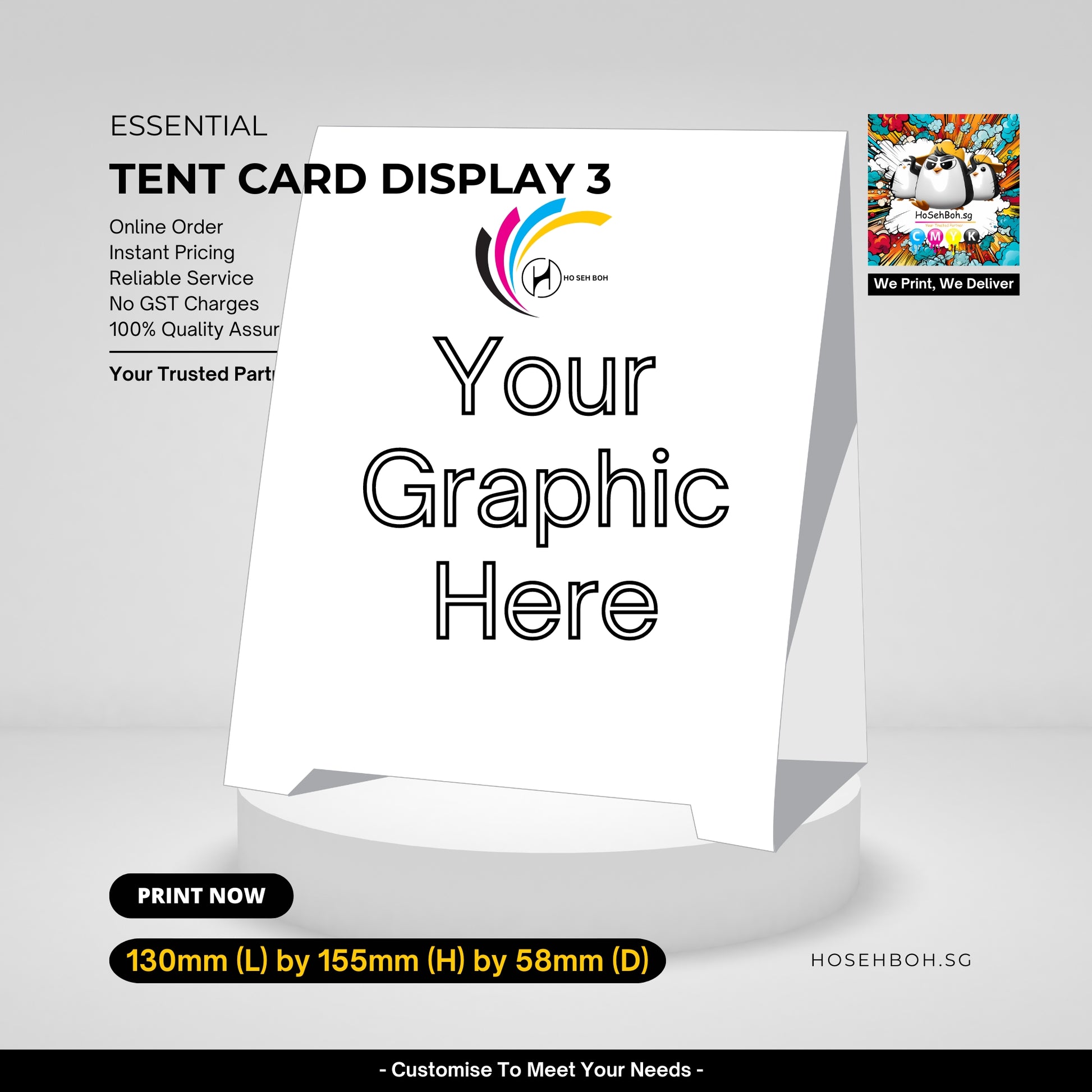 Wholesale Tent Cards Printing Singapore