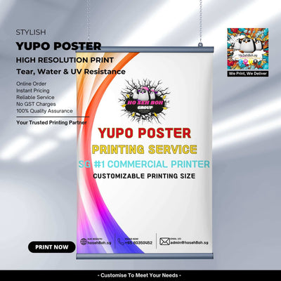 Stylish Yupo Poster showcasing high-resolution print and customizable printing service features.