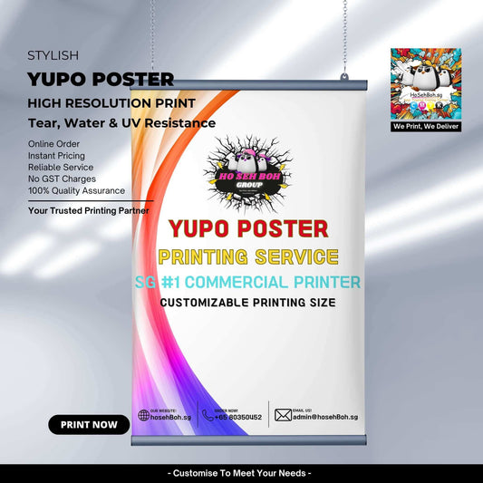 Stylish Yupo Poster showcasing high-resolution print and customizable printing service features.